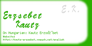 erzsebet kautz business card